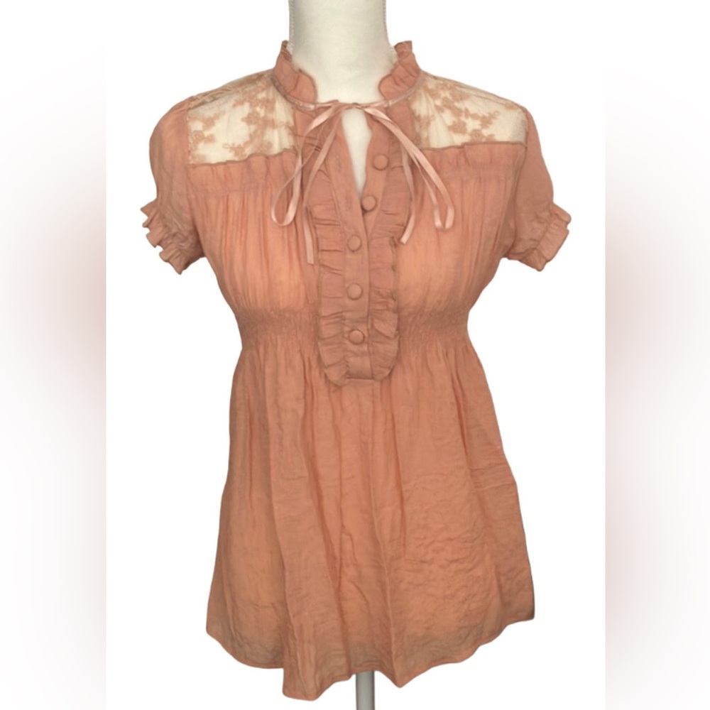 Forever 21 salmon color Babydoll Top Size M